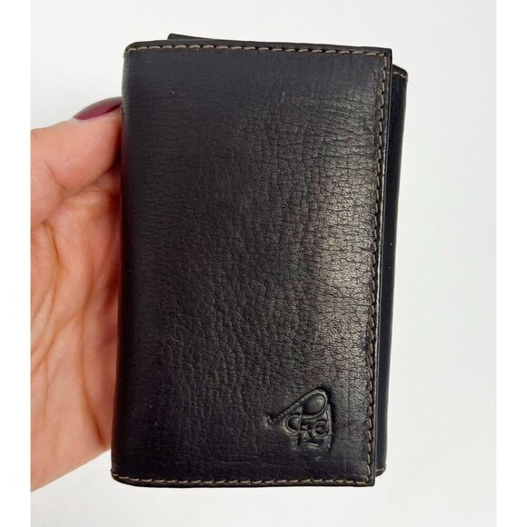 Genuine Leather Small Dark Brown Key Holder Wallet Unisex - Picture 2 of 16